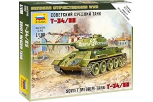 Zvezda 1/100 Soviet Medium Tank T-34/85 # 6160 by Zvezda