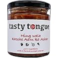 tasty tongue - Homemade Hing Wala Kacche Aam ka teekha Achar/Hing ki Achari (Spicy Asafoetida-Raw Mango Pickle), Traditional, 100% Oil Free, Add no preservatives, Certified | 190 GMS Glass Jar