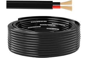 ‎BEIJISTAR BEIJISTAR 10M Fahrzeugleitung 2x0,75mm² Flachkabel, 12V 24V 2 Adriges Anhängerkabel, 2 Adriges Elektrokabel FLRYY KFZ für Wohnwagen LKW RV Anhänger