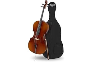 Classic Cantabile Student Violoncelle 4/4 - table en épicéa lamellé-collé, fond, éclisses, manche, chevalet en érable, touche tilleul teinté, chevilles et sillet érable noirci, archet et housse inclu