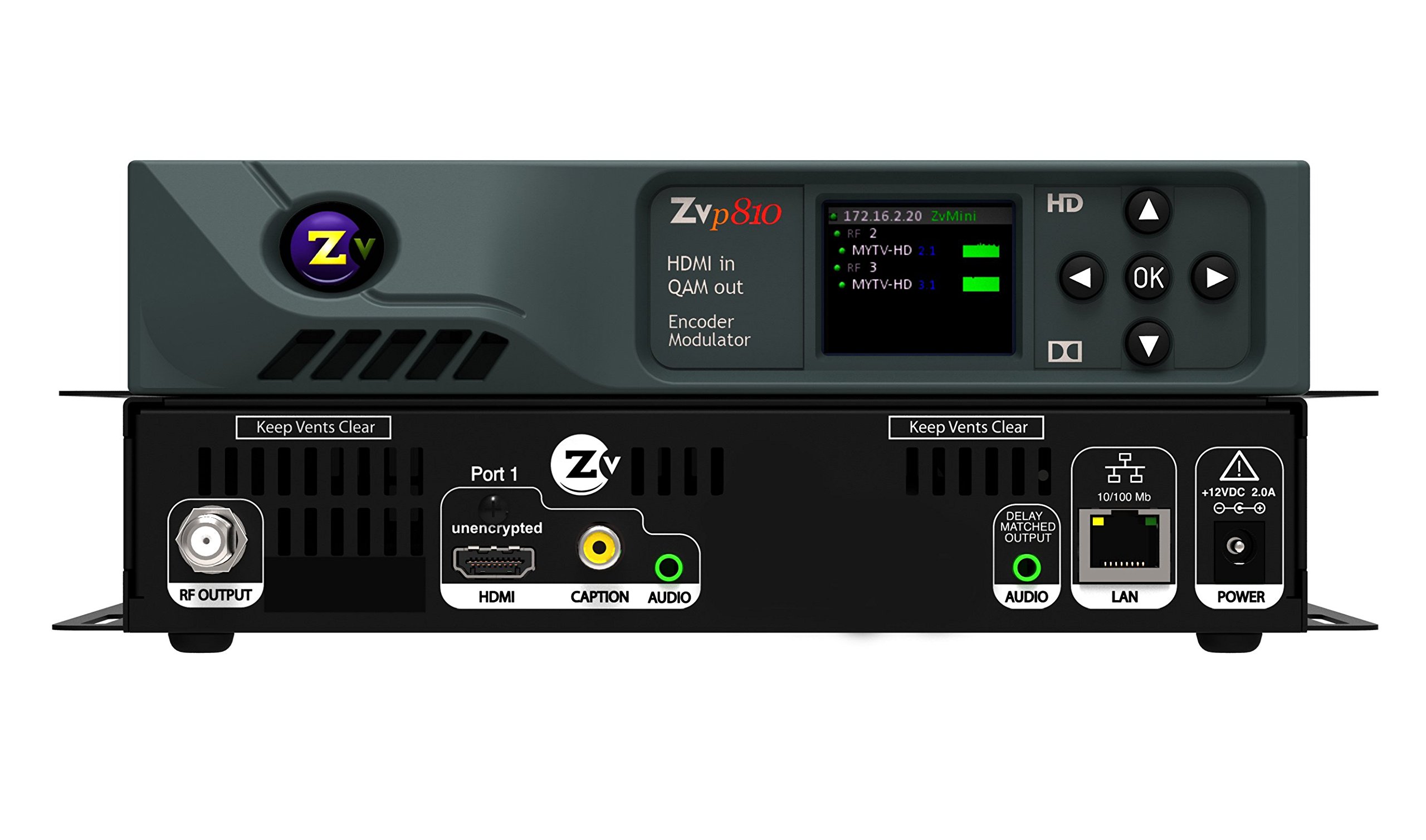 ZeeVee ZvPro810 HD Video Distribution QAM Modulator Over COAX 1080p