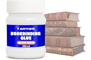 7 Artists Colla per Rilegatura 230 ml – Colla per Carta e Cartone Trasparente | Adesivo PVA per Rilegare Libri, Restauro, Scrapbooking e Lavori Manuali | Bookbinding Glue