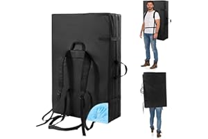 BALAPET Tri-Fold Boulder-Crash-Pad mit verstellbarem Schultergurt, 10,2 cm dicker, hochdichter Schaumstoff, Klettermatte zum Schutz, tragbar und einfach zu tragen, perfekt für drinnen und draußen