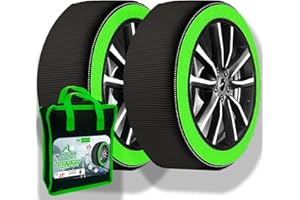 W-PARTS Arctic Socks - Coppia di Calze da neve Bottari Revo - Catene Da Neve - OMOLOGATE in ITALIA ed EUROPA (Taglia XL) - con coppia Guanti di plastica lunghi - Facili da montare - Veloci da montare