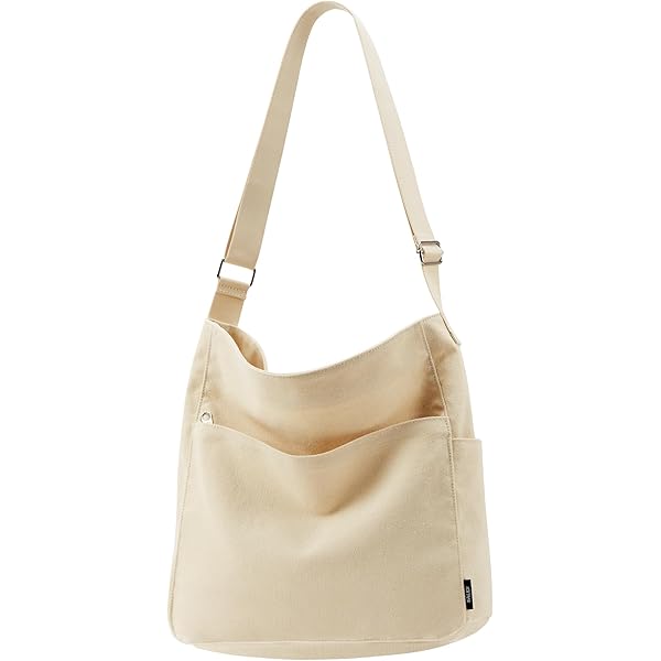 Covelin Women Retro Large Size Canvas Shoulder Bag Hobo Crossbody Handbag Casual Tote, cherry red