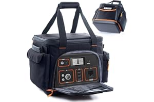 FRECOLSH Travel Carrying Case Compatible with Jackery Explorer 1500, Portable Power Station Storage Case with Waterproof Bottom and Pocket for Solar Generator Jackery Accessories, Storage Bag Only