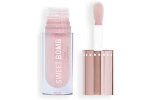 Makeup Revolution, Y2K Baby Sweet Bomb Lip Gloss, High Shine & Sparkle Finish, Vanilla Ice White Holo, Clear Gloss, 4.5ml