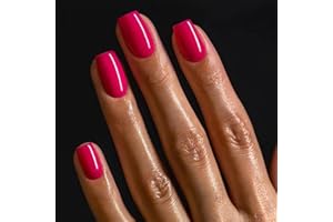 TMUT 24pcs Square False Nails Short Stick on Nails Rosy Press on Nails Removable Glue-on Nails Fake Nails Women Girls Nail Art Accessories