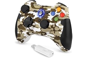 EasySMX Joystick Wireless, Gamepad PC con Chiavetta USB per PS3, Controller di Gioco Wireless Supporta PC, Android,TV Box