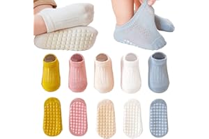 YANWANG Baby Anti-Slip Ankle Skarpety Cute Cartoon Grips Skarpety Dla Niemowląt Maluch Chłopcy Dziewczyny 5/6 Para