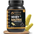 OSOAA Matrix Whey Protein Powder 1kg (Isolate + Concentrate + Hydrolyzed) | 24g Protein, Lab Tested 100% Authentic Supplement Powder & No Adulteration - Desi Kulfi Flavour