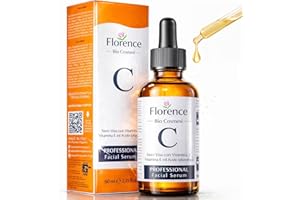 Organic Facial Serum Vitamin C and Pure Hyaluronic Acid - Removes Acne Scars, Skin Spots - Anti Aging Effect - BIO Serum - Natural Illuminating Anti-Wrinkle for Face and Neck - 60ml
