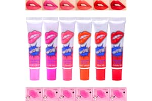 OHSN Lip Stain Peel Off 12 Pcs Lip Tattoo Peel Reveal Impermeable Lipgloss Tattoo Magic Color Lip Gloss Sets Mujeres Peel Off Lip Stain Romantic Bear Tattoo Lip Gloss Setcon Con Mascarilla Labial