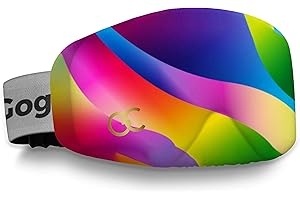 GogglesCover: Protective ski and snowboard goggles cover,rainbow flow design