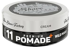 ‎THE SHAVE FACTORY THE SHAVE FACTORY Premium Pomade – 11 Wild Mane 150ml – Haarpomade mit Starkem Halt, Mittlerem Glanz und Langer Kontrolle – Wasserbasiert, Leicht Auswaschbar – Barbershop-Qualität