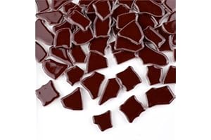 BTMIEY 500g Irregular Ceramics Mosaic Tiles, 2-4cm Mosaic Pieces Stones for DIY Mosaic Making Craft Hobby Arts Home Wall Decoration (Coffee)