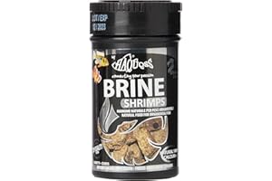 Haquoss Brine Shrimps Mangime Naturale Liofilizzato in Artemia Salina per Pesci Tropicali d'Acqua Dolce e Marina, 100 ml/8 gr