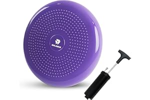 BILDER - Cuscino Propriocettivo in PVC Anti-Scoppio 34cm Cuscino Equilibrio Gonfiabile per Pilates, Yoga, Fitness - Attrezzi Palestra Casa per Allenamento Funzionale con Pompa Gonfiaggio Inclusa