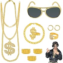 UBERMing Kit de Costume Hip Hop avec Boîte Radio Gonflable Lunettes de Soleil Chapeau Hip Hop et