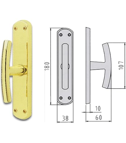 Maniglia Ghidini Lady Cremonese - Ottone Fume Con Fori EZ, Quadro 7mm - Foto 11