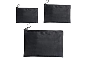 SCJJZ uchwyt na sztuczki,Teczka na sztuczki,torba na sztuczki,kosmetyczka,uchwyt do makijażu,profesjonalna torba do makijażu,Czarna siatkowa torba kosmetyczna o dużej pojemności Przenośna torba toaletowa (3 rozmiary)