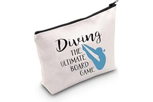 LEVLO Springboard Diving Cosmetic Bag Platform Diving Gift Diving The Ultimate Board Game Makeup Zipper Pouch Bag Diving Merchandise, Diving The Ultimate, Make Up Bag
