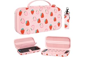 FANPL Étui fraise pour Nintendo Switch 2, rose, Mignon
