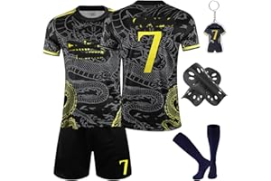 KITIMI Football Kits for Kids Boys, Home Away Soccer Jerseys, Football Kits 2025 Football Training Kits Include Shirts, Shorts, Guard Plate, Keychain and Socks, Gift for Kids Fans