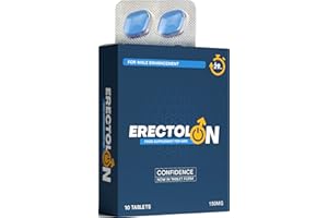 ERECTOLON | Supplement for Men | Blue 10 Stamina & Energy Tablets for Men | Pills for Men UK | Fast-Acting Tribulus Terrestris Herbal Supplements for Enhanced Performance & Stamina | Korean Ginseng