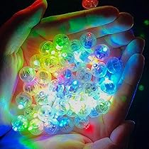 50 Luci LED Per Palloncini Colorate Con Batterie LR41 Incluse | Mini Lampade Rotonde Per Decorazione Feste | Ricaricabili E Riutilizzabili - 3
