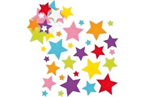 Baker Ross Adesivi Stella in Feltro (confezione da 144)- Artigianato e progetti artistici per bambini, cartoline, regalini e decorazioni.