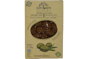 Olive's Earth Olives Vertes Grecques à la Chalcidique Naturelles, Paquet de 4 x 200 g (Total: 800 g)