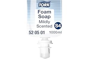 Tork Savon mousse Mains - Senteur douce S4, réduit la consommation, 6 x 1000 ml, 520501