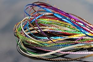 Flache geflochtene Spitzenschnüre von Tigofly, 15 Packungen und Farben, 3 mm, Perlglanz-Töne, Emerger, Streamer, Rib Body, Salzwasser-Fliegenbinden-Materialien.