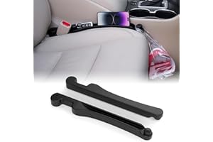 Givifive Auto Zubehör – 2er Set Sitzspaltfüller mit Organizer & Haken, 3in1 Spaltstopper, Praktisches Auto Gadget, universell für Auto, SUV, LKW (Schwarz)