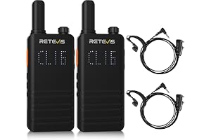 Retevis B63H Walkie Talkies, 2 Way Radio Long Range, Ultra-Tunn Med Skärm, 1620mah Batteri, Vox Handsfree, Professionell Walkie Talkie För Campingfamiljen (2 st