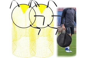 DIVOVE 2 Stück Top-Bins Fußball-Zielnetz, Fußball-Zielnetz mit verstellbaren Riemen, Fußball-Zielübung, Fußball-Trainingsausrüstung, einfach zu befestigen und zu entfernen
