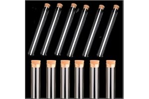 Reagenzglas mit Korken,Dancepandas 40 Stück 5ML Reagenzgläser Kunststoff Transparent Versiegelung Aufbewahrung Reagenzglas mit Korken für Craft Candy Liquids Spices Blumen