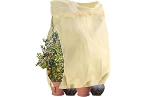 VINTONEY 110×170cm Garden Fleece Frost Protection Cover, Plant for Winter Plant Protection, Reusable Frost Protection for Outdoor Plants, Olive Tree Covers for Winter, Horticultural Fleece