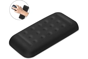 Powcan Repose Poignet en Mousse à Mémoire Repose-Poignet Souris Ergonomique Antidérapant avec Conception de Trou de Massage pour Soulager le Poignet