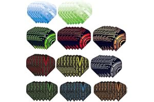 OHAODUO 66 sztuk lotek do darta, akcesoria do darta, standardowe rzutki do darta Flights klasyczne lotki do rzutek stalowych i miękkich, standardowy kształt lotki biały czarny różowy czerwony liliowy różowy niebieski grun(jianbianlanlanlv)