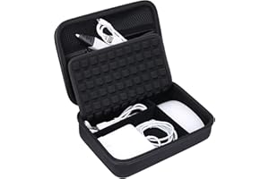 Khanka Étui Rigide de Voyage pour Apple Pencil, Magic Mouse 2/1, Adaptateur Secteur, câble de Charge magnétique. (étui Uniquement)