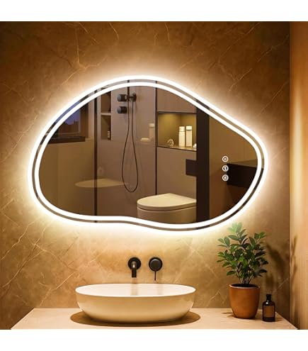 Spiegel Wiesbaden Uovo Organisch Dimbaar LED Verlichting Condensvrij 140 cm