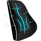 USHOP Cojín Lumbar,cojin Lumbar Silla Oficina Ergonómico de Doble Cara Termorregulada,cojin Lumbar Coche en Espuma Viscoelást