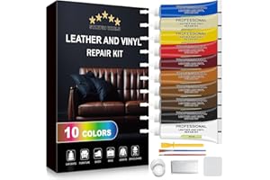STARTSO WORLD Leather Repair Kit for Furniture, Vinyl Repair kit for Car Interior, Couches, Car Seat, Jacket, Sofa, Boat or and Purse,Restores Any Material, Bonded, Pleather, Genuine