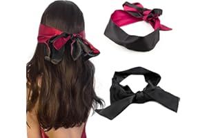 SEMINISMAR Máscara para ojos de satén,vendaje sexy,vendaje para dormir,ojos vendados,máscara para dormir de satén,máscara de satén,vendaje para ojos,máscara para ojos vendados,negro+rosa negra,2 unidades