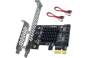 Xdingjiala Tarjeta de expansión PCI-E a SATA 3.0 de 2 Puertos, PCIe SATA III 6 Gbps MAX Speed Controller Tarjetas para PCI-Express (1X 4X 8X 16X) Ranura SSD y HDD para Windows XP/7/8/10/11/Linux