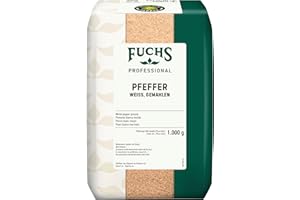 ‎FUCHS PROFESSIONAL Fuchs Professional - Pfeffer weiß gemahlen | Warm-würziges Aroma zum Abschmecken von Gerichten | Profi-Qualität für Großverbraucher und Gastronomie | 1 kg im recyclebaren Beutel
