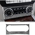 KUNGKIC for Mercedes Benz C Class W204 C220 CDI C200 C350 4MATIC Coupe Carbon Fiber Accessory Car Multimedia Center Control Frame Sticker Decal Interior Trim 2010 2011 2012 2013 (TypeB Black)