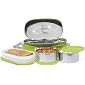 Milton Executive Lunch Box Soft Insulated Tiffin Box (2 SS Container,1 Microwave Safe Container),Green